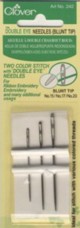 3 sizes of needles with 2 eyes