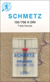 picture of Schmetz triple needles, also know as drilling needles