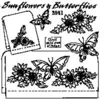 Aunt Martha's Hot Iron Transfers #3437 Butterflies for Linens for Embroidery,  Textile Painting, Needlepoint