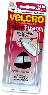 VELCRO Black Iron on Fuses to Fabric Heat Activated Adhesive Permanent  Fusion for sale online